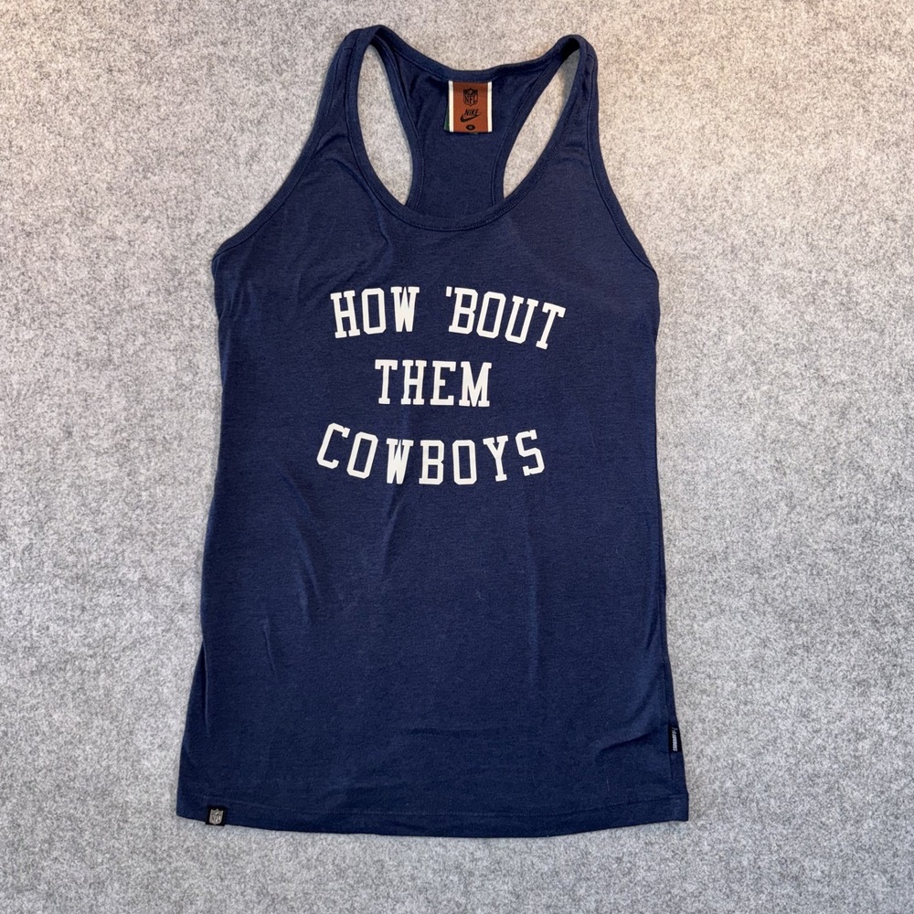 Nike NFL Dallas Cowboys Tank‎ Top Medium Blue How Bout Them Cowboys Tri-Blend